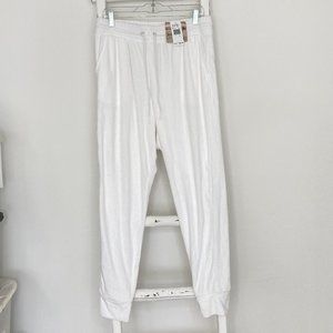Jordan Taylor White Terry Cloth Joggers (NWT)